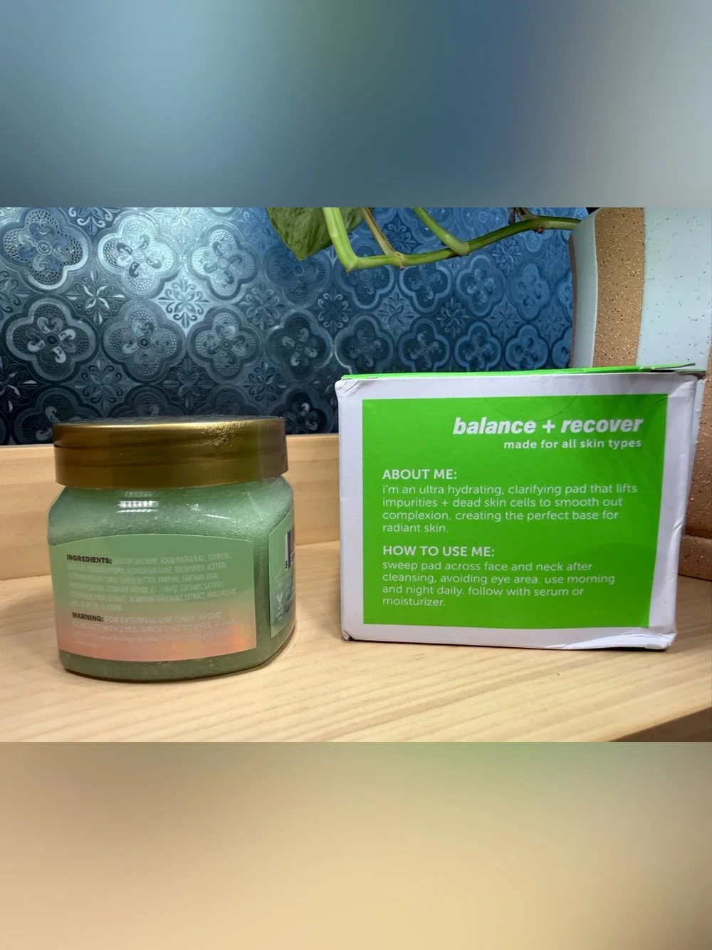 Skincare Bundle x2 Nu-Pore K Beauty Bounce Back Pore Toner Pads +Jade Body Scrub